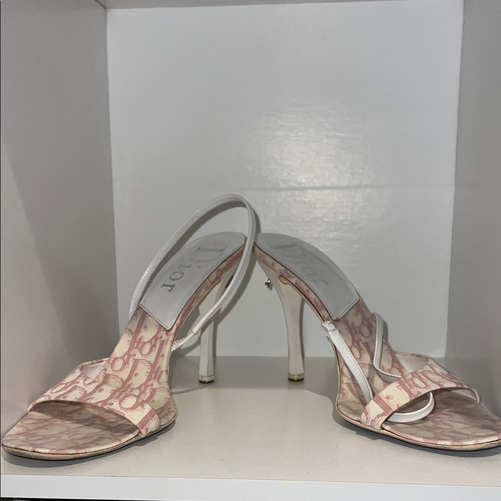Vintage Dior Spring 2006 Pink and Cream Heels